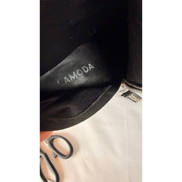 LAMODA  Patchwork Over the Knee Boots Chunky Platform Chain Detail Size 6 - Picture 11 of 16